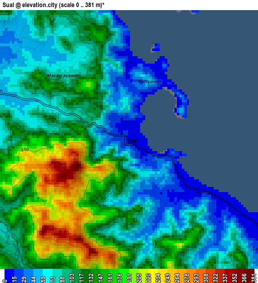 Sual elevation map