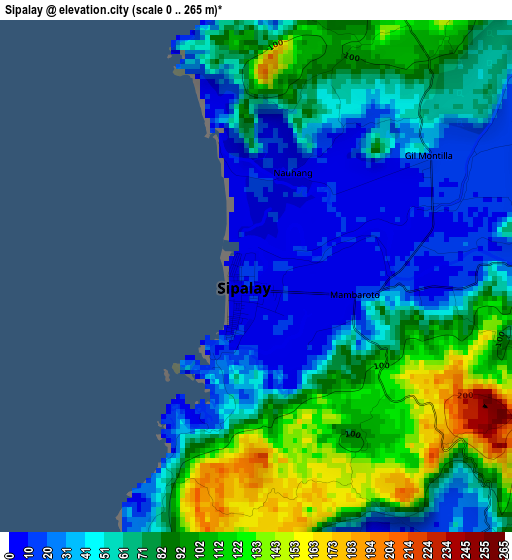 Sipalay elevation map