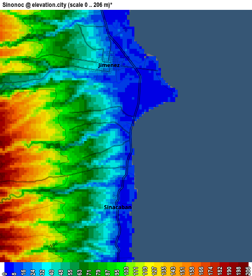 Sinonoc elevation map