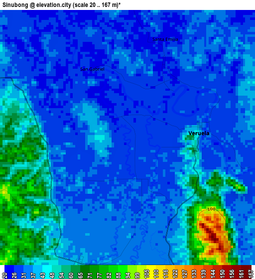 Sinubong elevation map