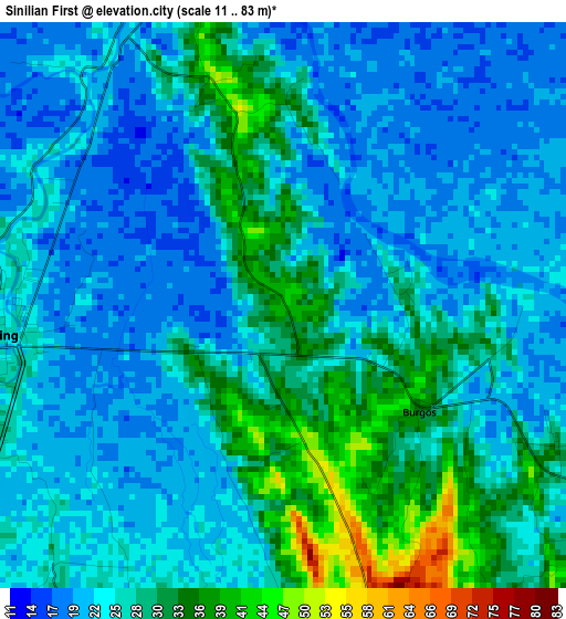 Sinilian First elevation map