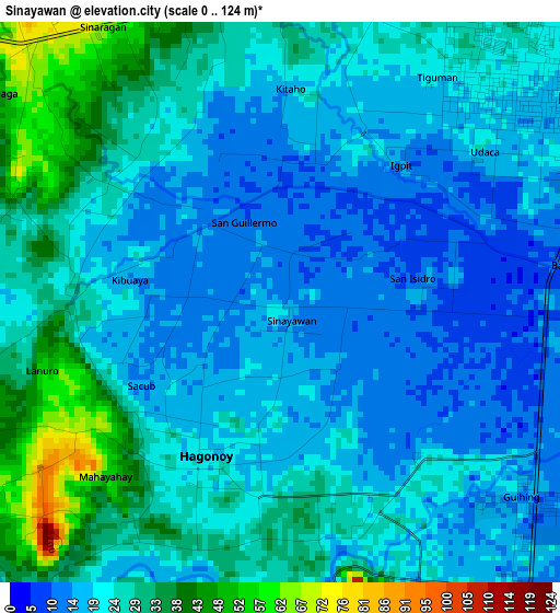 Sinayawan elevation map