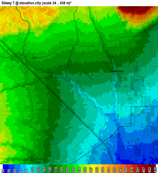 Silway 7 elevation map