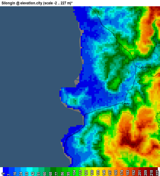 Silongin elevation map