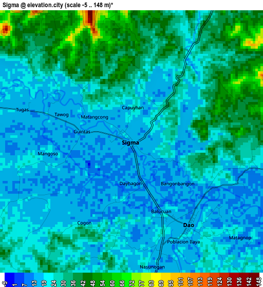 Sigma elevation map