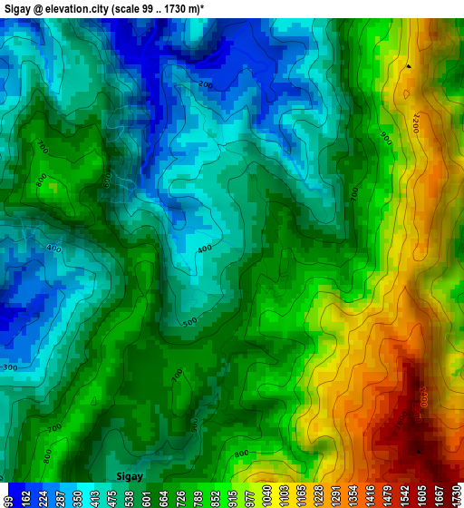 Sigay elevation map