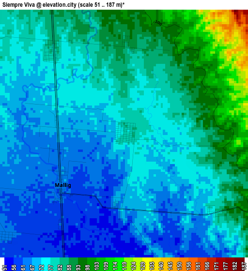 Siempre Viva elevation map