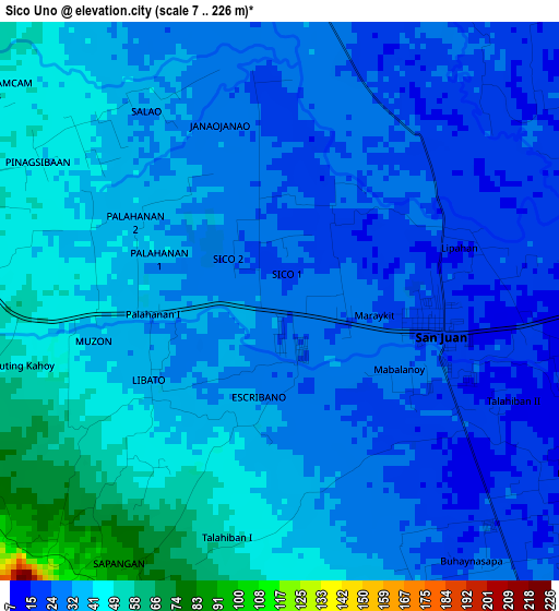 Sico Uno elevation map