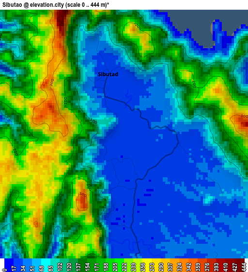 Sibutao elevation map