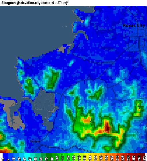 Sibaguan elevation map