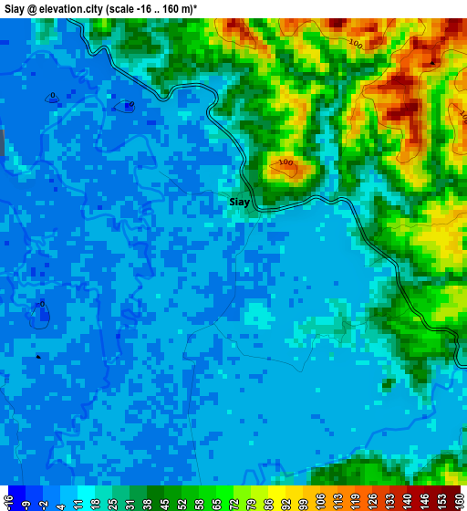 Siay elevation map