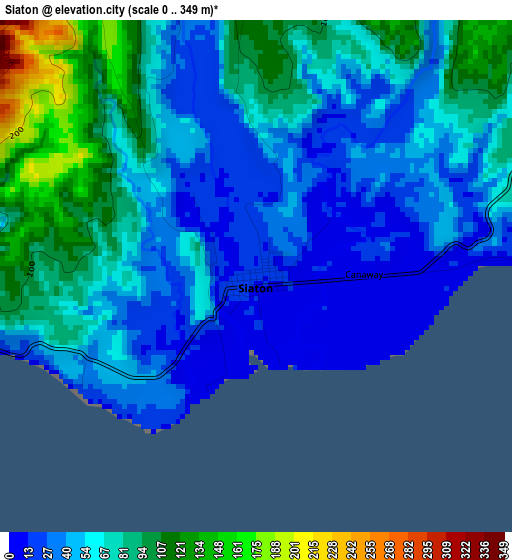 Siaton elevation map