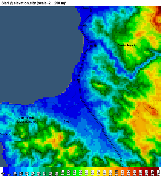 Siari elevation map