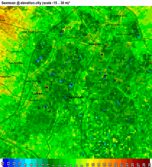 Sexmoan elevation map