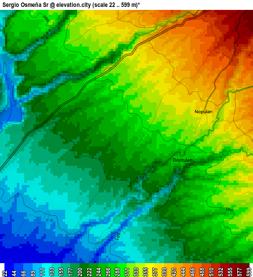 Sergio Osmeña Sr elevation map