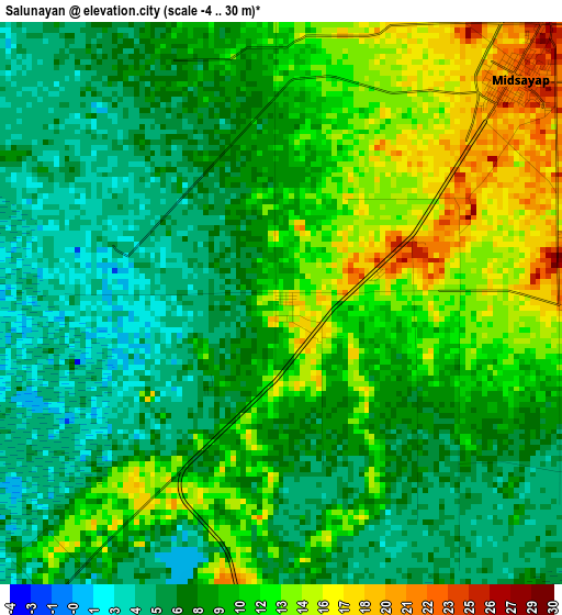 Salunayan elevation map