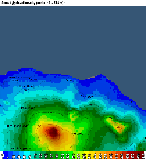 Semut elevation map