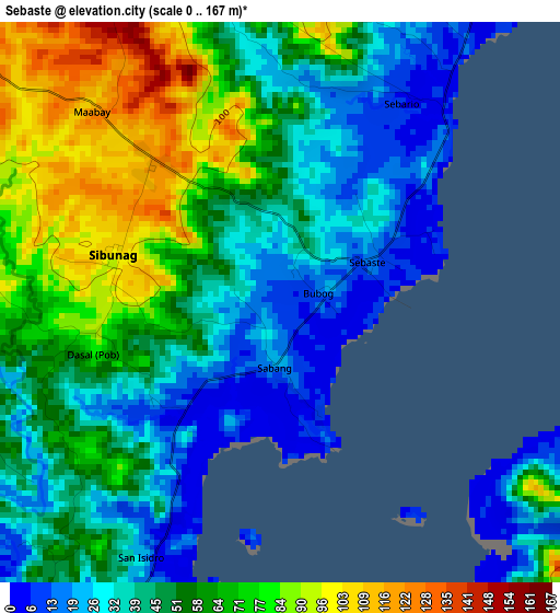 Sebaste elevation map