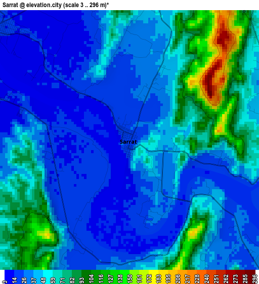 Sarrat elevation map