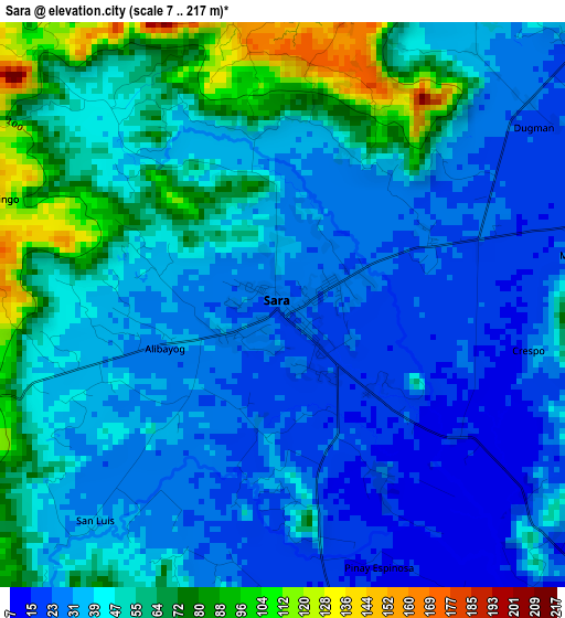 Sara elevation map