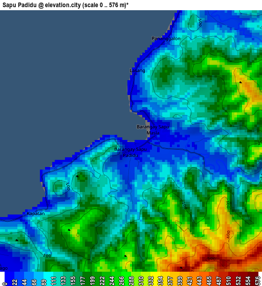 Sapu Padidu elevation map