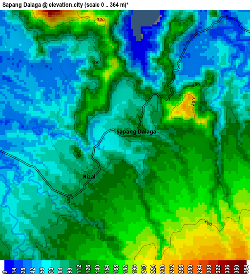 Sapang Dalaga elevation map