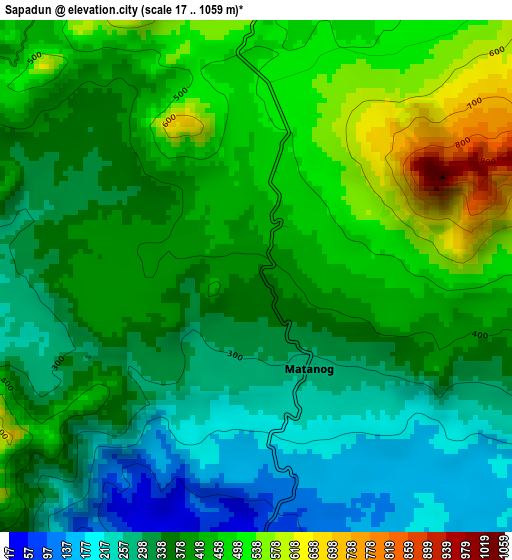 Sapadun elevation map