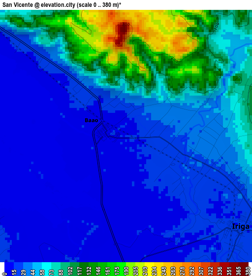 San Vicente elevation map