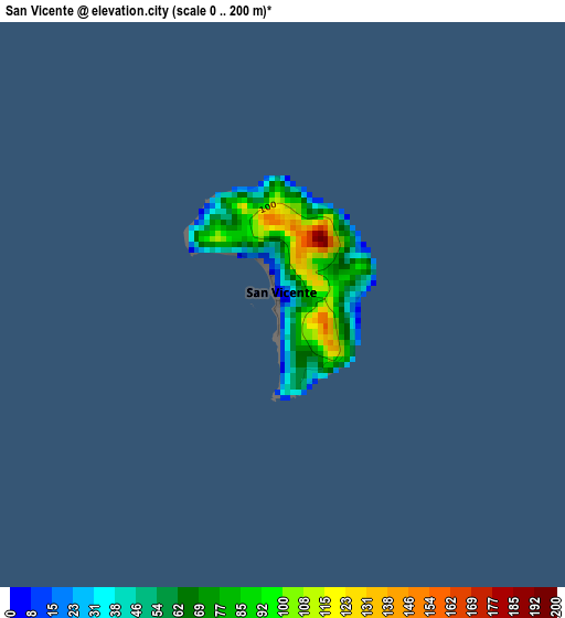 San Vicente elevation map