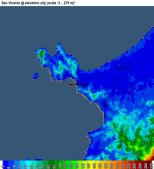 San Vicente elevation map