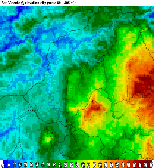 San Vicente elevation map