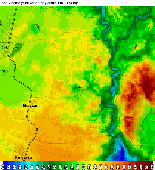 San Vicente elevation map