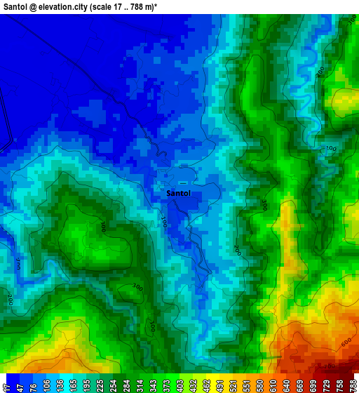 Santol elevation map