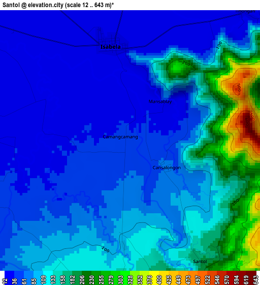 Santol elevation map