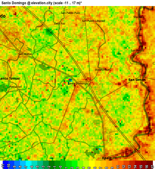 Santo Domingo elevation map