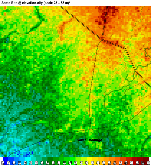 Santa Rita elevation map