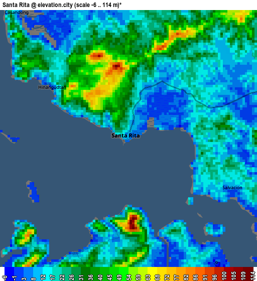 Santa Rita elevation map