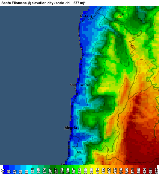 Santa Filomena elevation map