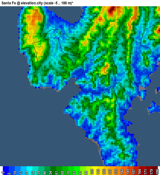 Santa Fe elevation map