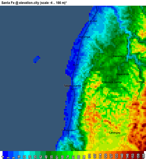 Santa Fe elevation map