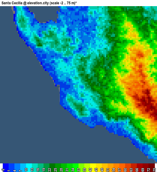 Santa Cecilia elevation map