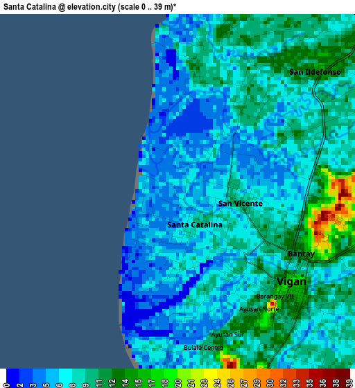 Santa Catalina elevation map