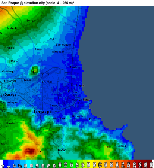 San Roque elevation map