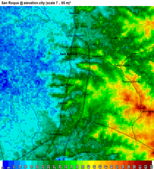 San Roque elevation map