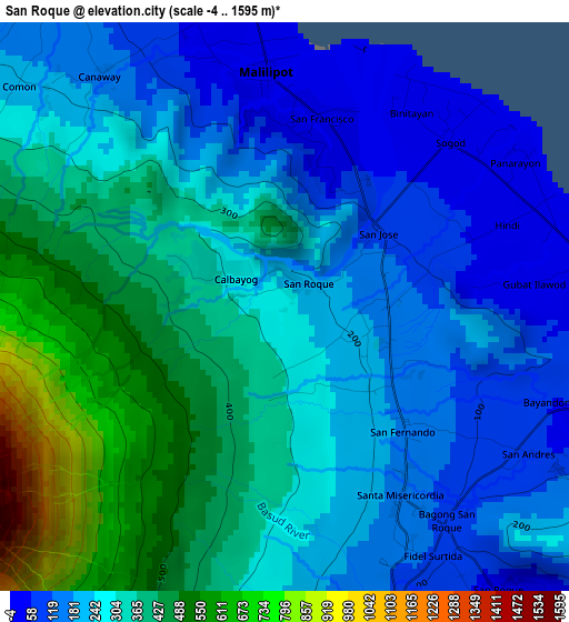 San Roque elevation map