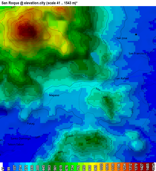 San Roque elevation map