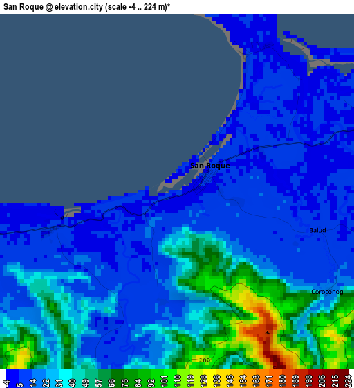 San Roque elevation map