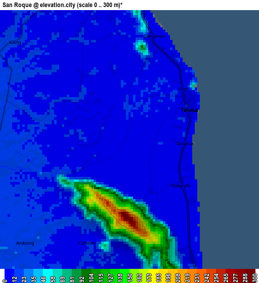 San Roque elevation map