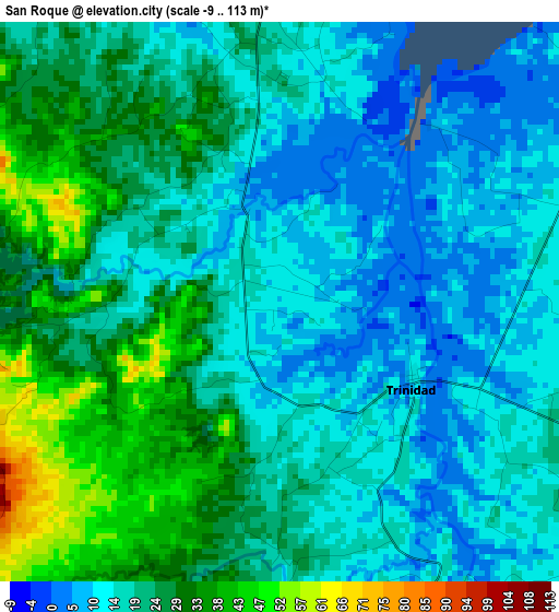 San Roque elevation map