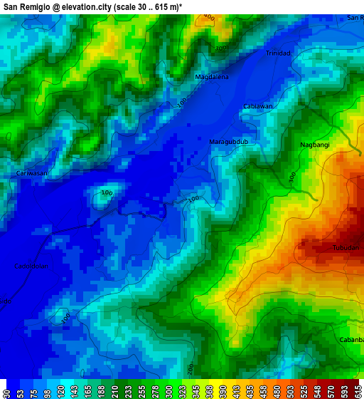 San Remigio elevation map